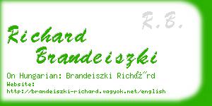 richard brandeiszki business card